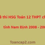 Đề thi học sinh giỏi Toán 12 THPT chuyên tỉnh Nam Định 2008 - 2009-1