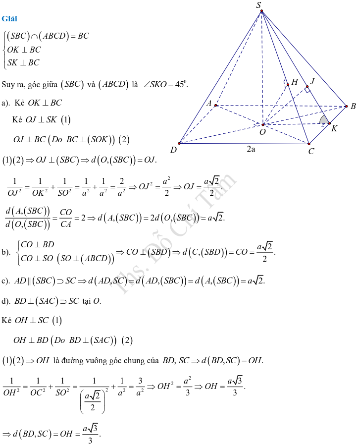 Phương pháp xác định và tính góc, khoảng cách trong hình học không gian-11
